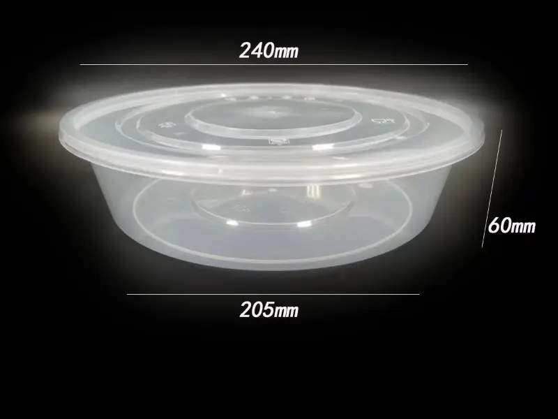 2000ml PP射出成形ボウル型食品容器 2000ml PP射出成形ボウル型食品容器